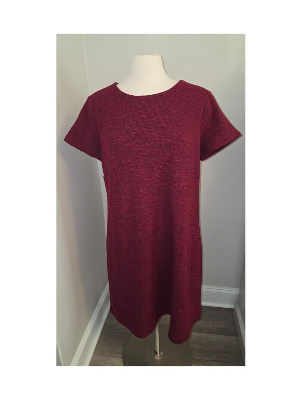 LOFT NWT Marled Sweater Dress • 16 Plus • Short Sleeve Knit
